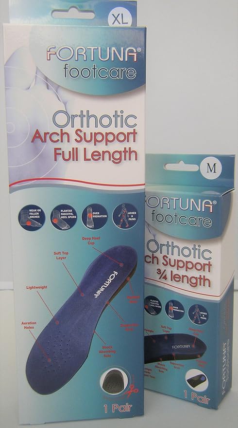 FORTUNA footcare insoles arch support full length x small